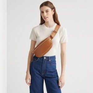 Quince Italian Pebbled Leather Sling Bag